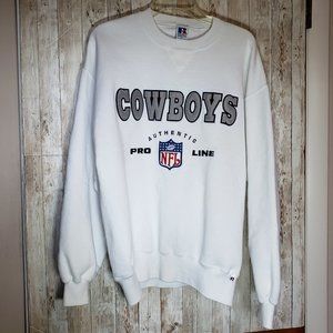 NFL Dallas Cowboys White Long sleeve Sweatshirt  Large